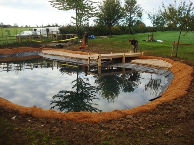 Bank Revetment & Marginal Planting Areas Bank Revetment & Marginal Planting Areas using Coir in Hampshire