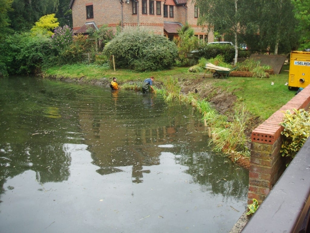 Planting Coir Rolls Coir Rolls with Pre-Planted Aquatic Plants in Hampshire