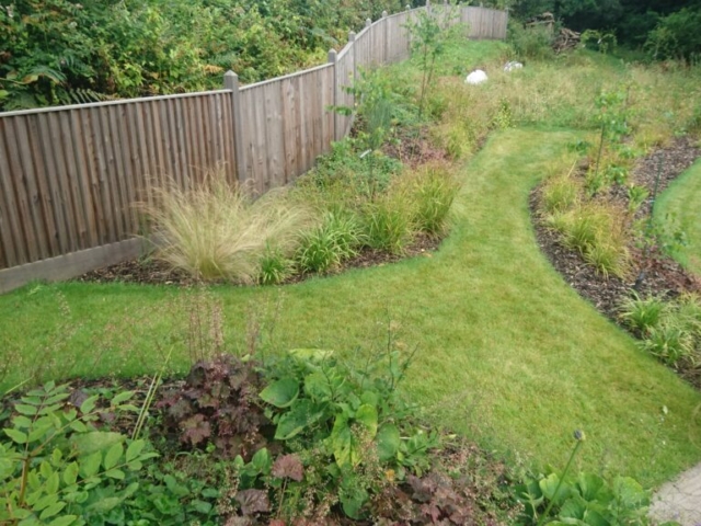 Hardwood Fencing on Upper Garden Eco Landscaping Devon