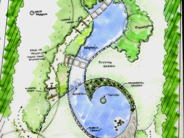 Pond Designed for Client by Local Garden Designer Pond Design Devon