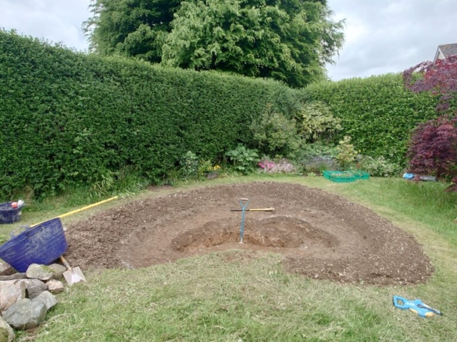 Excavating Wildlife Pond by-Hand Wildlife Pond Excavation by-Hand