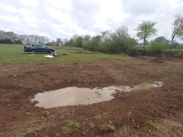 Lower Wildlife Pond Taking Shape Natural Flood Management Devon